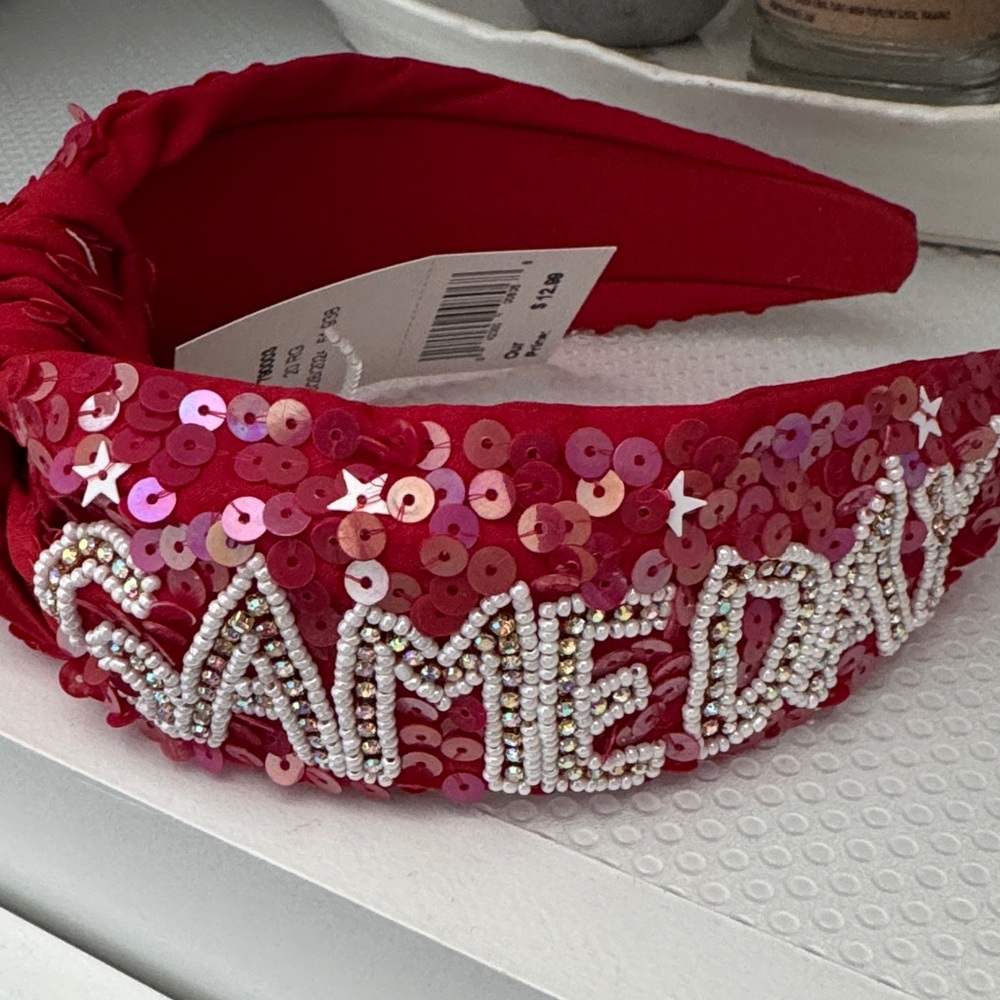 Boutique Red Sequin 'Game Day' Headband